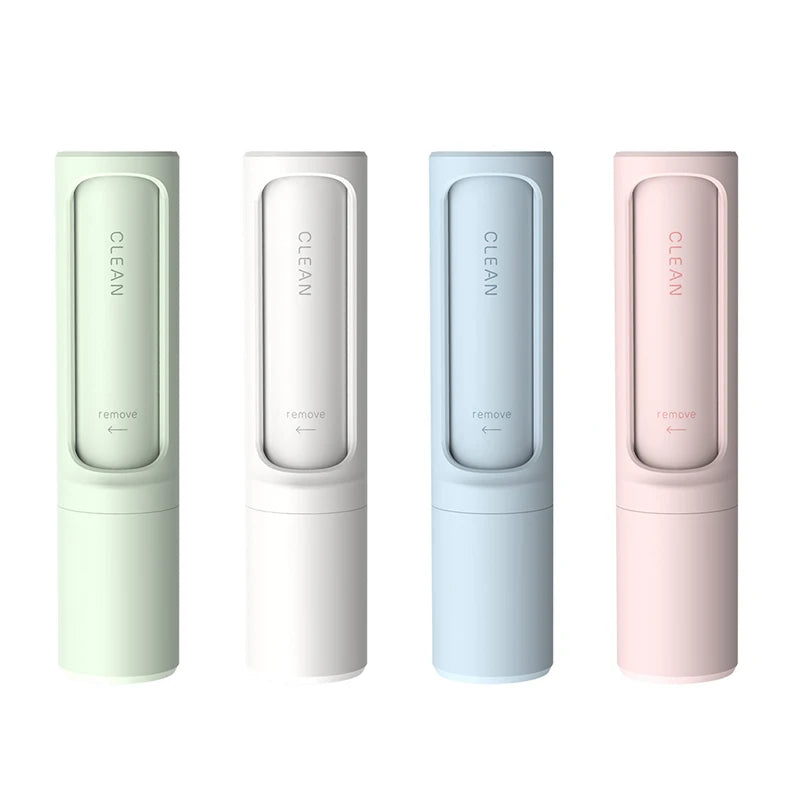 2-in-1 Reusable Pet Hair Remover Brush and Lint Roller for Effective Fur and Dust Removal from Clothes - Self-Cleaning and Portable